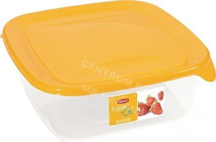 CURVER Pojemnik na żywność "fresh&go" kwadratowy 0,25L /żółty/ transparentny CURVER Pojemnik na żywność "fresh&go" kwadratowy 0,25L /żółty/ transparentny