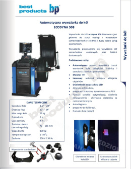 WYWAŻARKA DO KÓŁ ECODYNA 508 AUTOMATYCZNA 24'