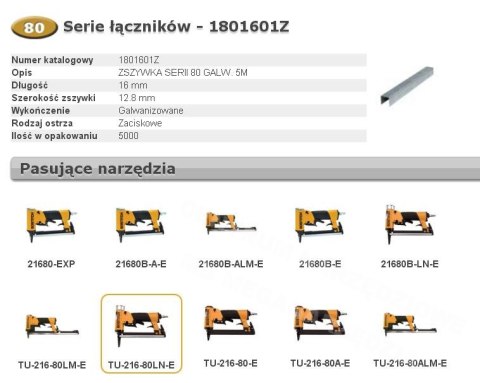 BOSTITCH Zszywki 80 16mm 5 000 szt. BOSTITCH Zszywki 80 16mm 5 000 szt.