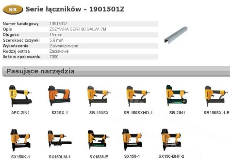 BOSTITCH Zszywki 90 15mm 7000 szt. BOSTITCH Zszywki 90 15mm 7000 szt.