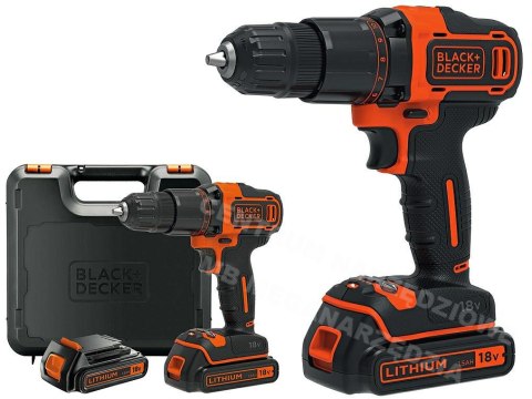 BLACK&DECKER Wkrętarka 18V 40Nm 2x1,5Ah