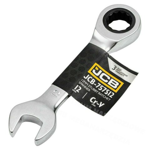 JCB Klucz oczkowy z grzechotką krótki 12mm JCB Klucz oczkowy z grzechotką krótki 12mm