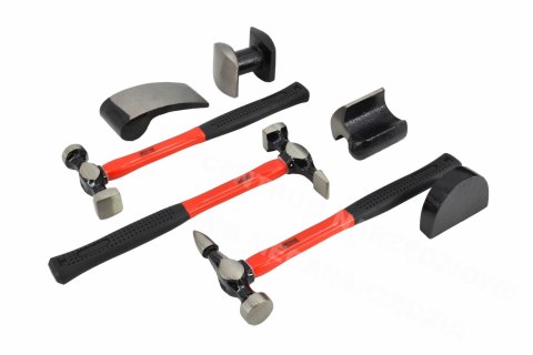 AWTOOLS ZESTAW MŁOTKÓW BLACHARSKICH 7el. / WALIZKA BLACK LINE AWTOOLS ZESTAW MŁOTKÓW BLACHARSKICH 7el. / WALIZKA BLACK LINE