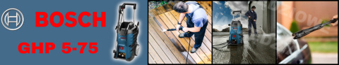 BOSCH Myjka wysokociśnieniowa 2600W 185Bar 570 l/h GHP 5-75 BOSCH Myjka wysokociśnieniowa 2600W 185Bar 570 l/h GHP 5-75