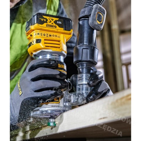 DEWALT Frezarka górnowrzecionowa 18V 2w1 8mm DCW604N (bez akumulatorów i ładowarki) DEWALT Frezarka górnowrzecionowa 18V 2w1 8mm DCW604N (bez akumulatorów i ładowarki)