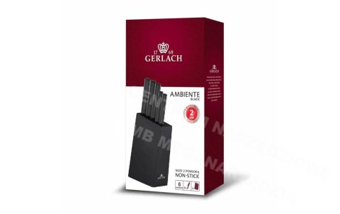 GERLACH Zestaw noży w bloku 5szt. ambiente black GERLACH Zestaw noży w bloku 5szt. ambiente black