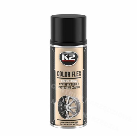 K2 Color Flex Guma w sprayu - czarny połysk 400ml K2 Color Flex Guma w sprayu - czarny połysk 400ml