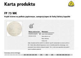 KLINGSPOR Krążek ścierny samoprzyczepny 125mm FP73WK gr.100 /100szt.