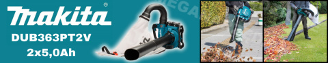 MAKITA Dmuchawa/odkurzacz do liści 2x18V DUB363PT2V 2x5,0Ah MAKITA Dmuchawa/odkurzacz do liści 2x18V DUB363PT2V 2x5,0Ah