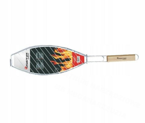 MASTER GRILL Ruszt grillowy do pieczenia ryb dł.68cm MASTER GRILL Ruszt grillowy do pieczenia ryb dł.68cm