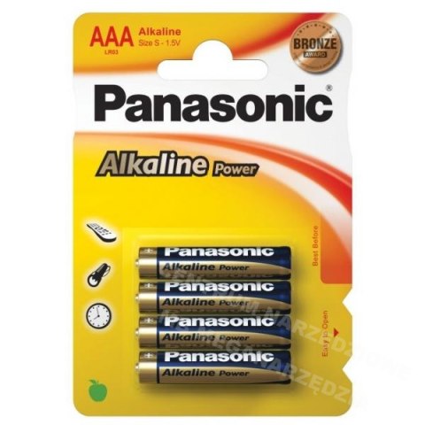 PANASONIC Bateria alkaiczna AAA LR03E blister 4szt. PANASONIC Bateria alkaiczna AAA LR03E blister 4szt.