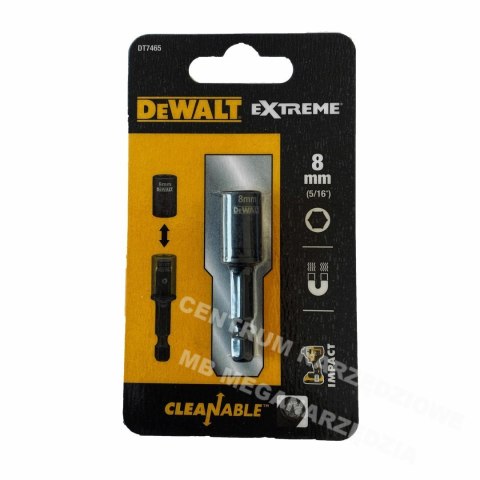 DEWALT Końcówka z nasadką 8mm udarowa samoczyszcząca DEWALT Końcówka z nasadką 8mm udarowa samoczyszcząca