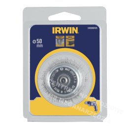 IRWIN SZCZOTKA DOCZOŁOWA Z TRZPIENIEM 50mm druciana ze stali nierdzewnej średnica do metalu i stal