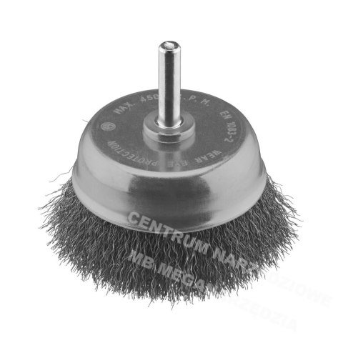 IRWIN Szczotka doczołowa z trzpieniem 75mm z drobnego drutu stalowego średnica do metalu i betonu IRWIN Szczotka doczołowa z trzpieniem 75mm z drobnego drutu stalowego średnica do metalu i betonu