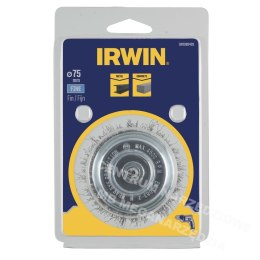 IRWIN Szczotka doczołowa z trzpieniem 75mm z drobnego drutu stalowego średnica do metalu i betonu