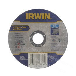 IRWIN Metal Cutting Wheel Flat 125mm x 1.0mm x 22.23mm