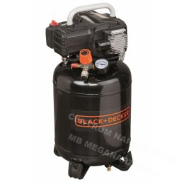 BLACK&DECKER Sprężarka bezolejowa pionowa 24L 1,5KM 8BAR 180 L/min