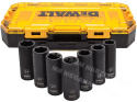 DEWALT Impact sockets 1/2" 17-24 mm set 7 elements