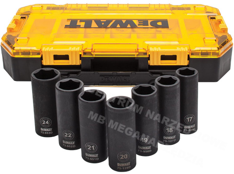 DEWALT Impact sockets 1/2" 17-24 mm set 7 elements DEWALT Impact sockets 1/2" 17-24 mm set 7 elements