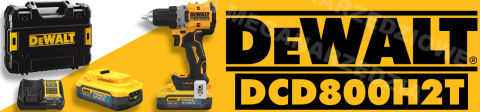 Wiertarko-wkrętarka DeWALT mocna 90 Nm DCD800H2T Wiertarko-wkrętarka DeWALT mocna 90 Nm DCD800H2T