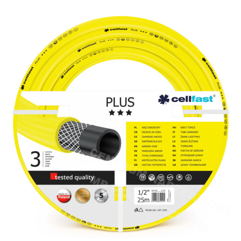 CELLFAST WĄŻ OGRODOWY PLUS ROZMIAR: 3/4" DŁUGOŚĆ: 50m CELLFAST WĄŻ OGRODOWY PLUS ROZMIAR: 3/4" DŁUGOŚĆ: 50m
