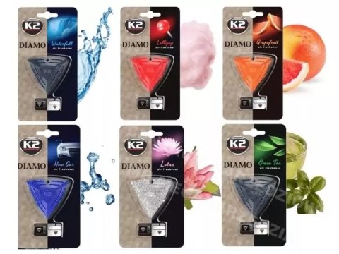 K2 Mix of diamond-shaped fragrances/pendants diamo mix 12 pcs. K2 Mix of diamond-shaped fragrances/pendants diamo mix 12 pcs.