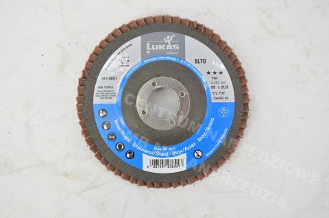 LUKAS Ściernica listkowa 125mm P 40 SLTR CERAMICZNA LUKAS Ściernica listkowa 125mm P 40 SLTR CERAMICZNA