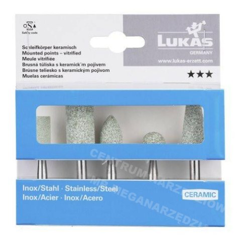 LUKAS Ściernica trzpieniowa zestaw 5szt. ceramiczne nierdzewka/stal LUKAS Ściernica trzpieniowa zestaw 5szt. ceramiczne nierdzewka/stal