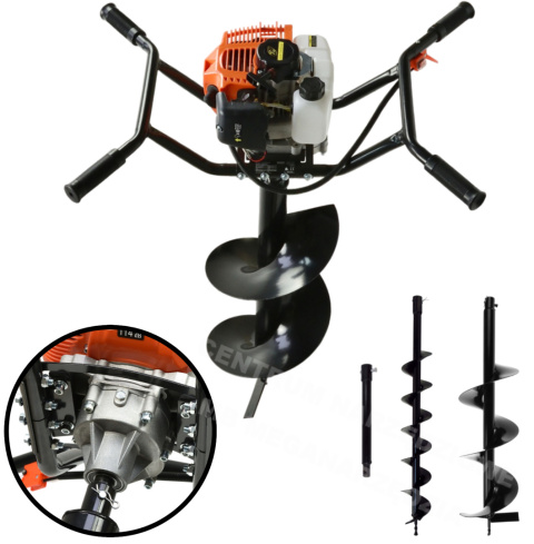 GEKO Petrol auger 2-person + 3 drill bits + Extension G84021 GEKO Petrol auger 2-person + 3 drill bits + Extension G84021