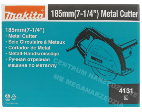 MAKITA Pilarka tarczowa do metalu 1100W 185mm 4131 MAKITA Pilarka tarczowa do metalu 1100W 185mm 4131