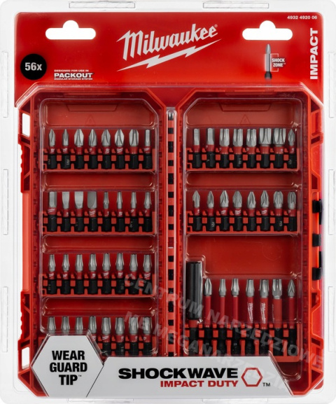 MILWAUKEE Zestaw 56szt Bitów udarowych SHOCKWAVE IMPACT MILWAUKEE Zestaw 56szt Bitów udarowych SHOCKWAVE IMPACT