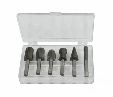 AWTOOLS Frezy trzpieniowe do metalu FI 6mm kpl.6szt. AWTOOLS Frezy trzpieniowe do metalu FI 6mm kpl.6szt.
