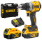 DEWALT Wiertarko wkrętarka udarowa 18V 90Nm 2x5,0Ah BL Ładowarka Walizka TSTAK