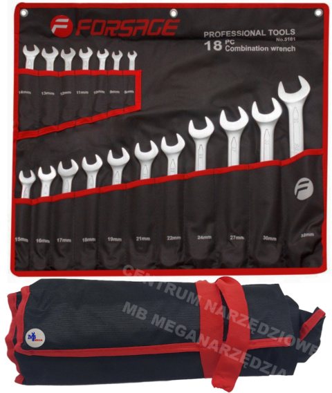 FORSAGE Set of 18 pcs. combination wrenches 8-32mm F-5181P FORSAGE Set of 18 pcs. combination wrenches 8-32mm F-5181P