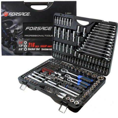 FORSAGE Socket wrench set + Ratchets 216 pieces FORSAGE Socket wrench set + Ratchets 216 pieces
