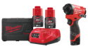 MILWAUKEE Impact Driver 170Nm 2x 2.0Ah Battery + M12FID2-202X Charger